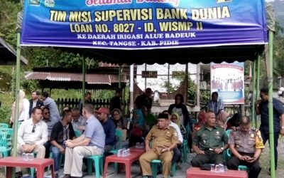 Supervisi Bank Dunia Mengecek Pengguna Air GP3A di Blang Dhod